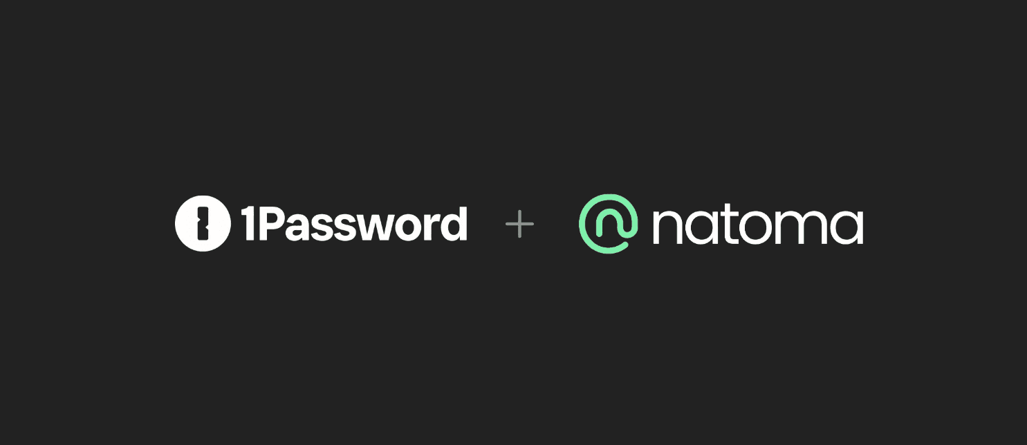 1Password + Natoma logos