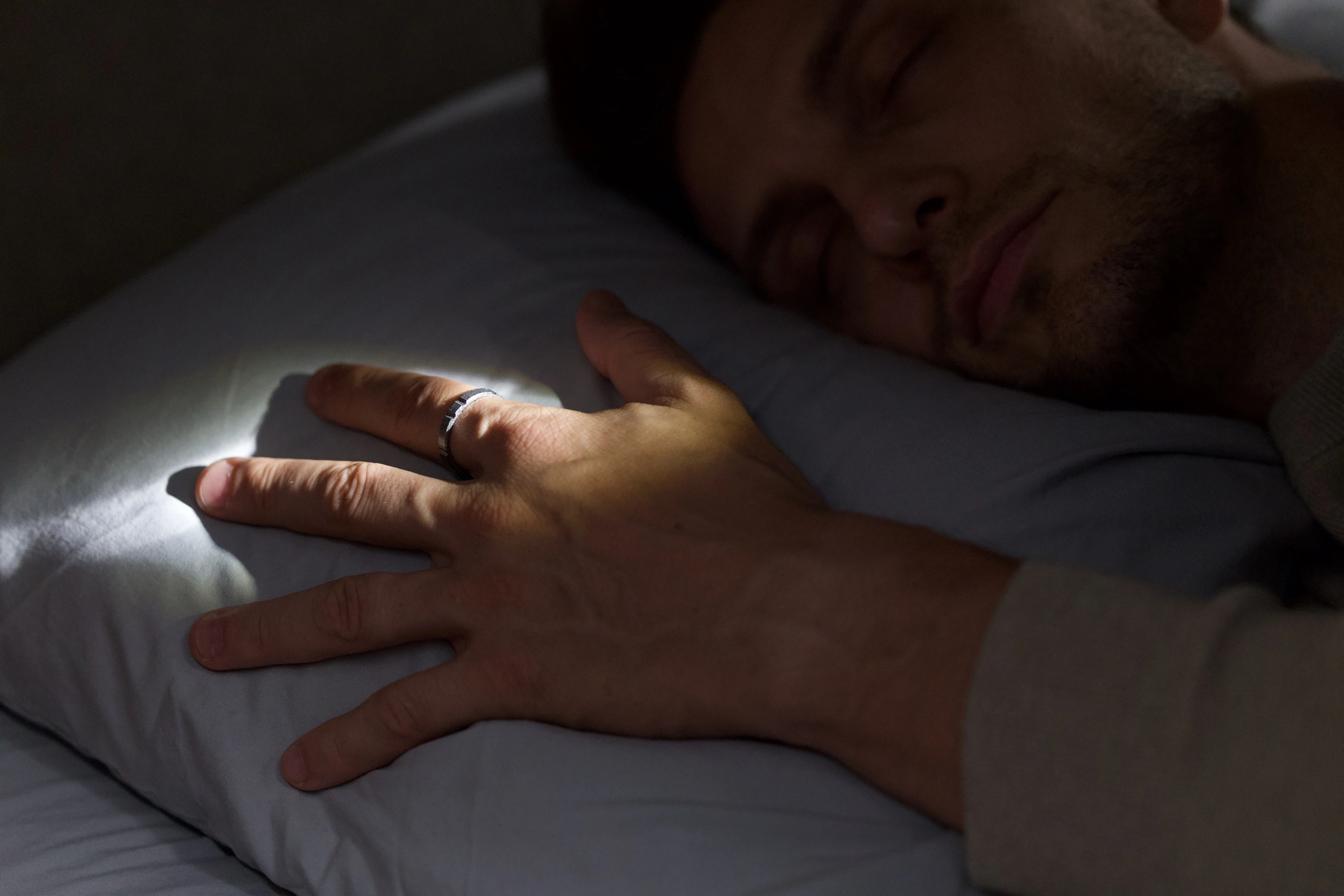 Wearing the Trio ring while resting