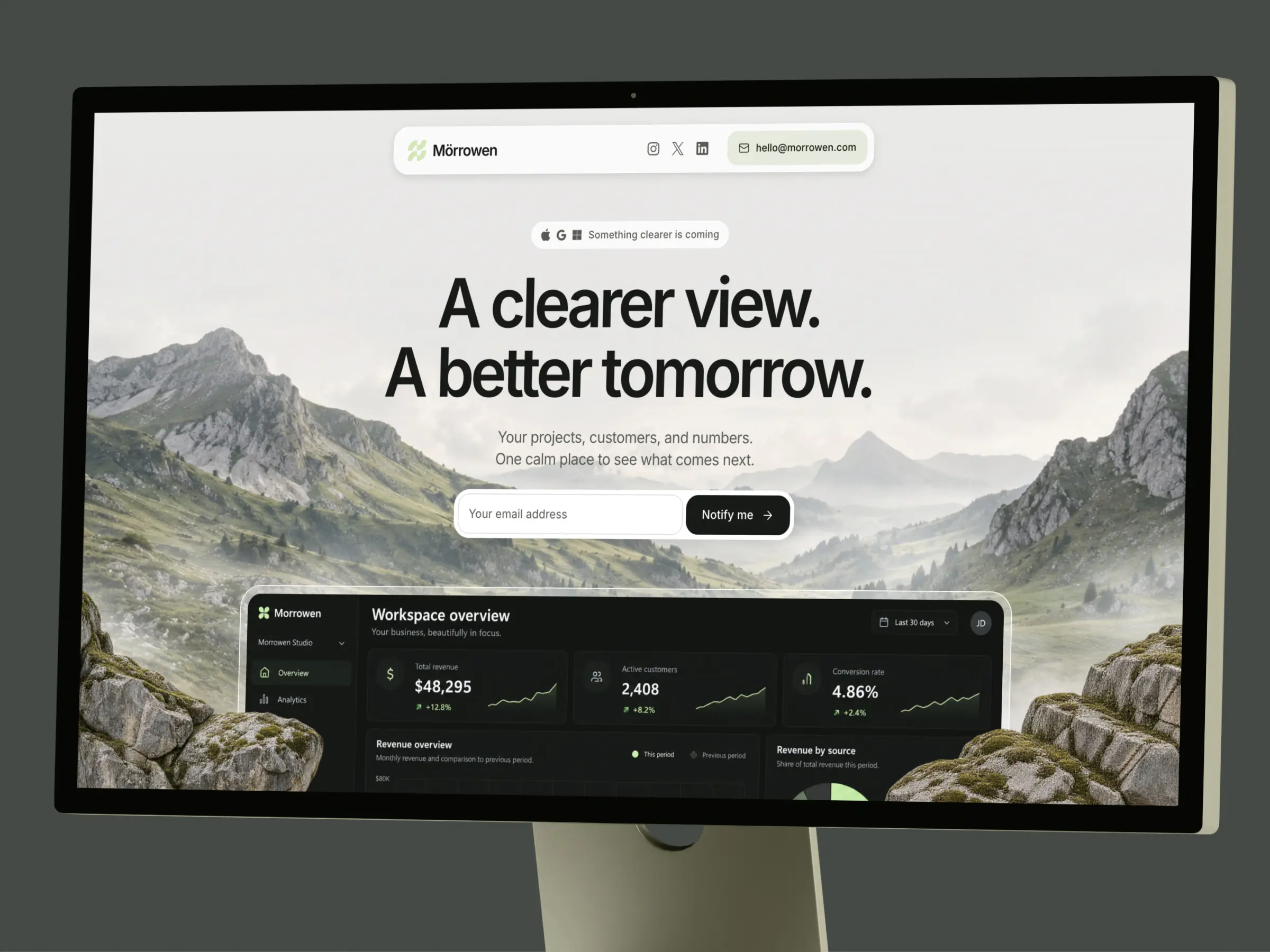 Morrowen — Framer website template preview