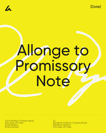 Allonge to Promissory Note