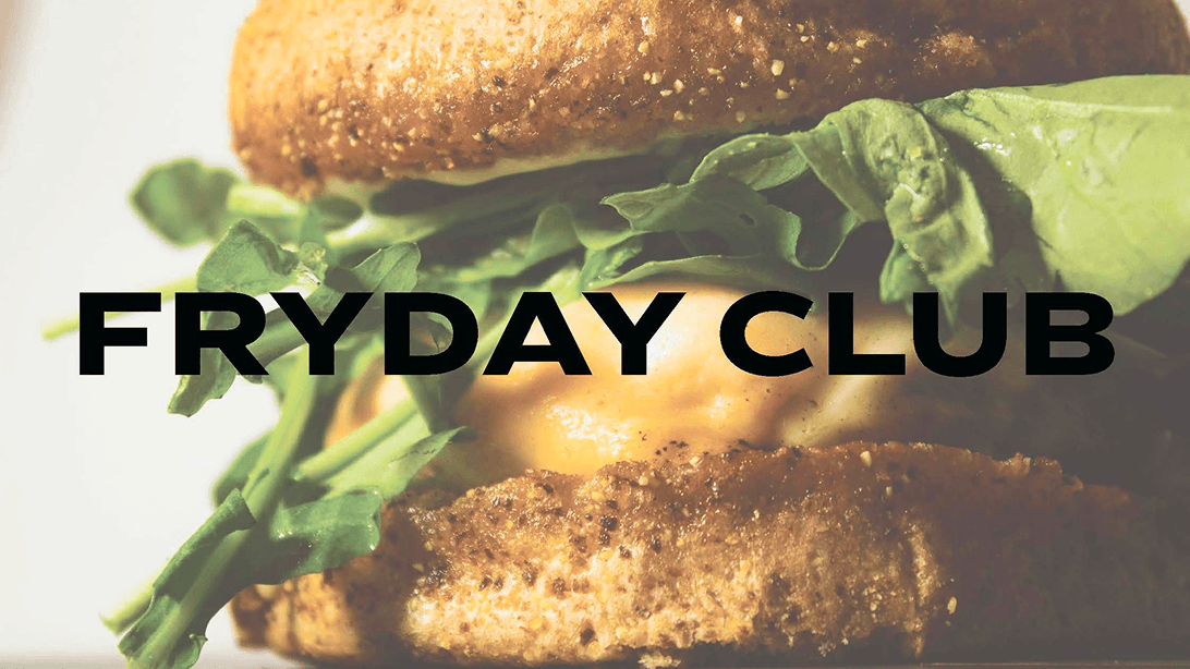 Burger image with branding on it