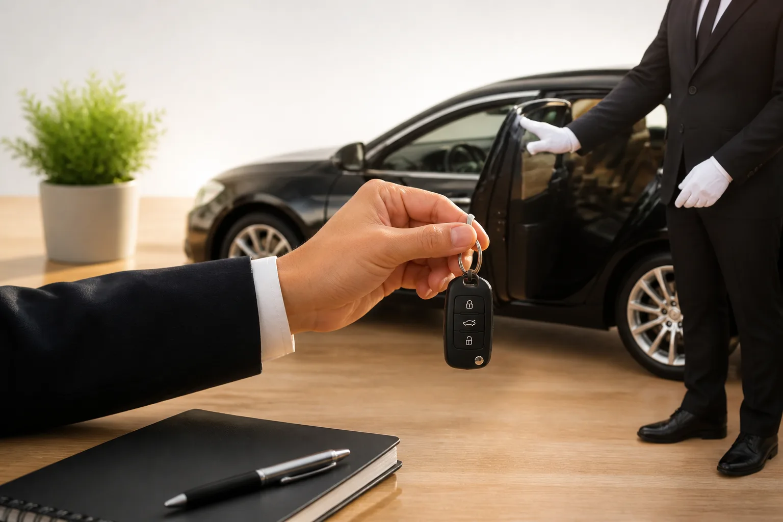 an Other renting of private cars with driver