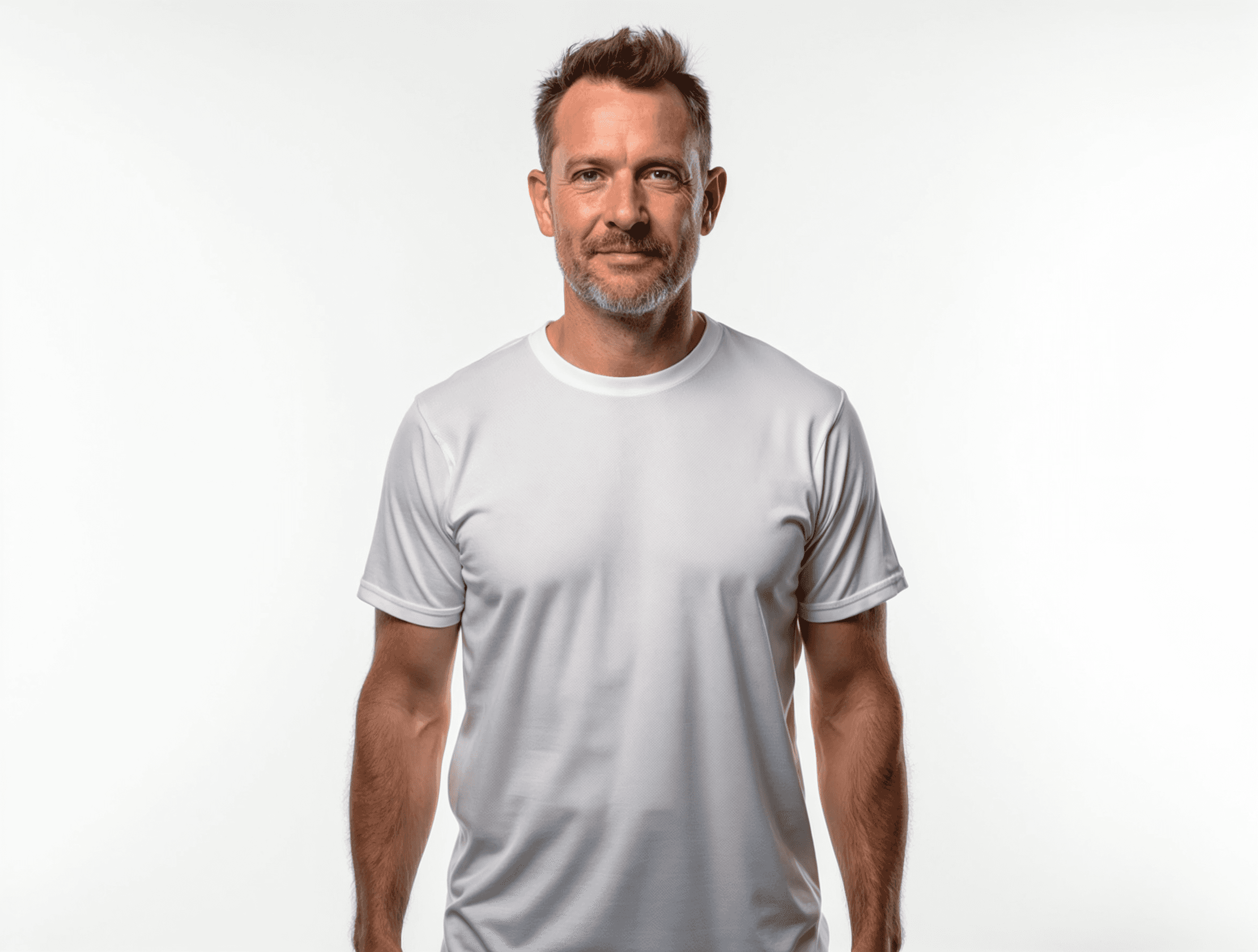 A before and after photo of a male after restoring optimal testosterone levels