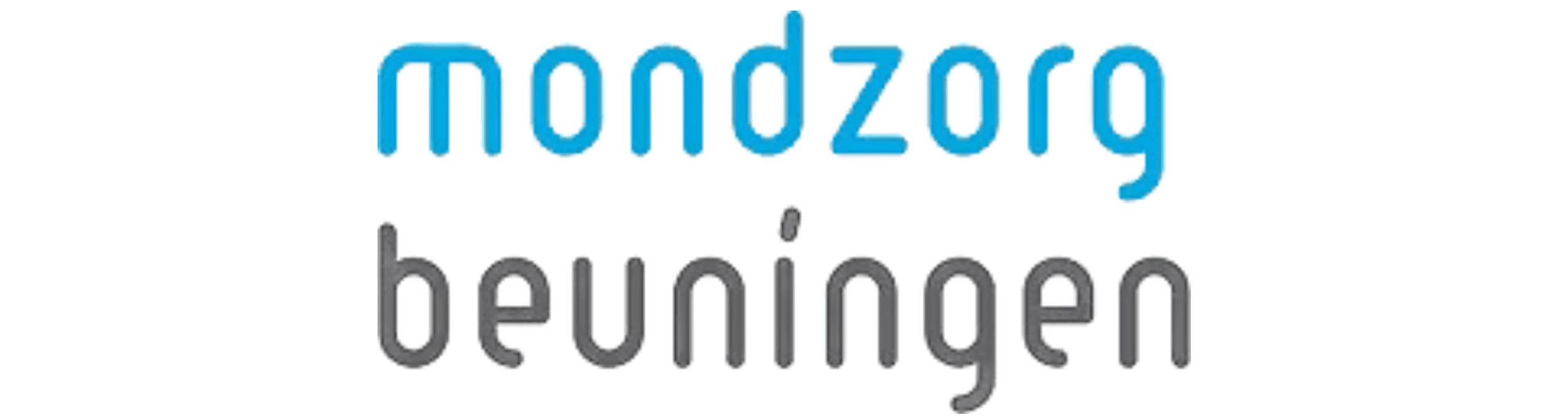 Logo of "Mondzorg Beuningen" with "Mondzorg" in blue and "Beuningen" in gray, set against a transparent background.