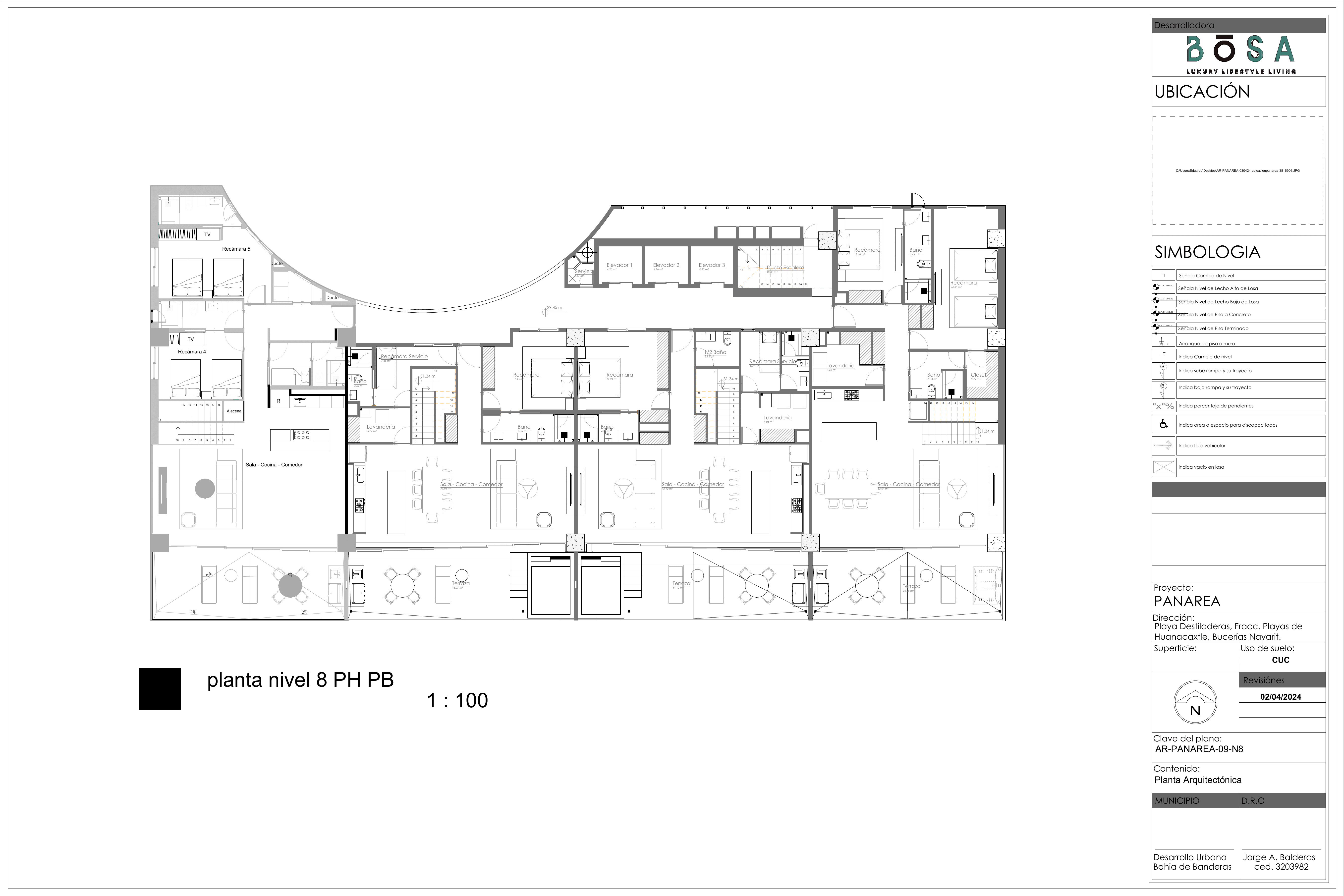 Floor plan of Panarea PHD