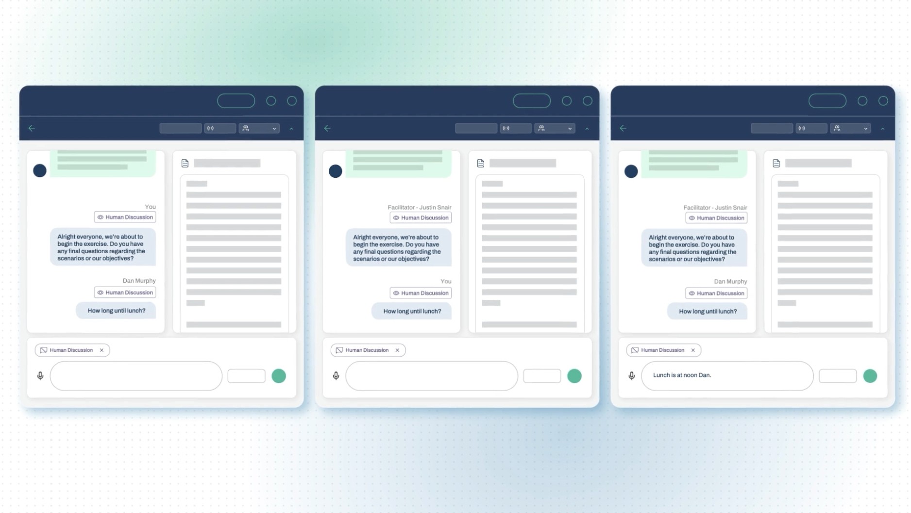 Duotone image of people gathered around a conference table representing Preppr’s HSEEP-aligned tabletop exercise design and scenario planning workflow.”