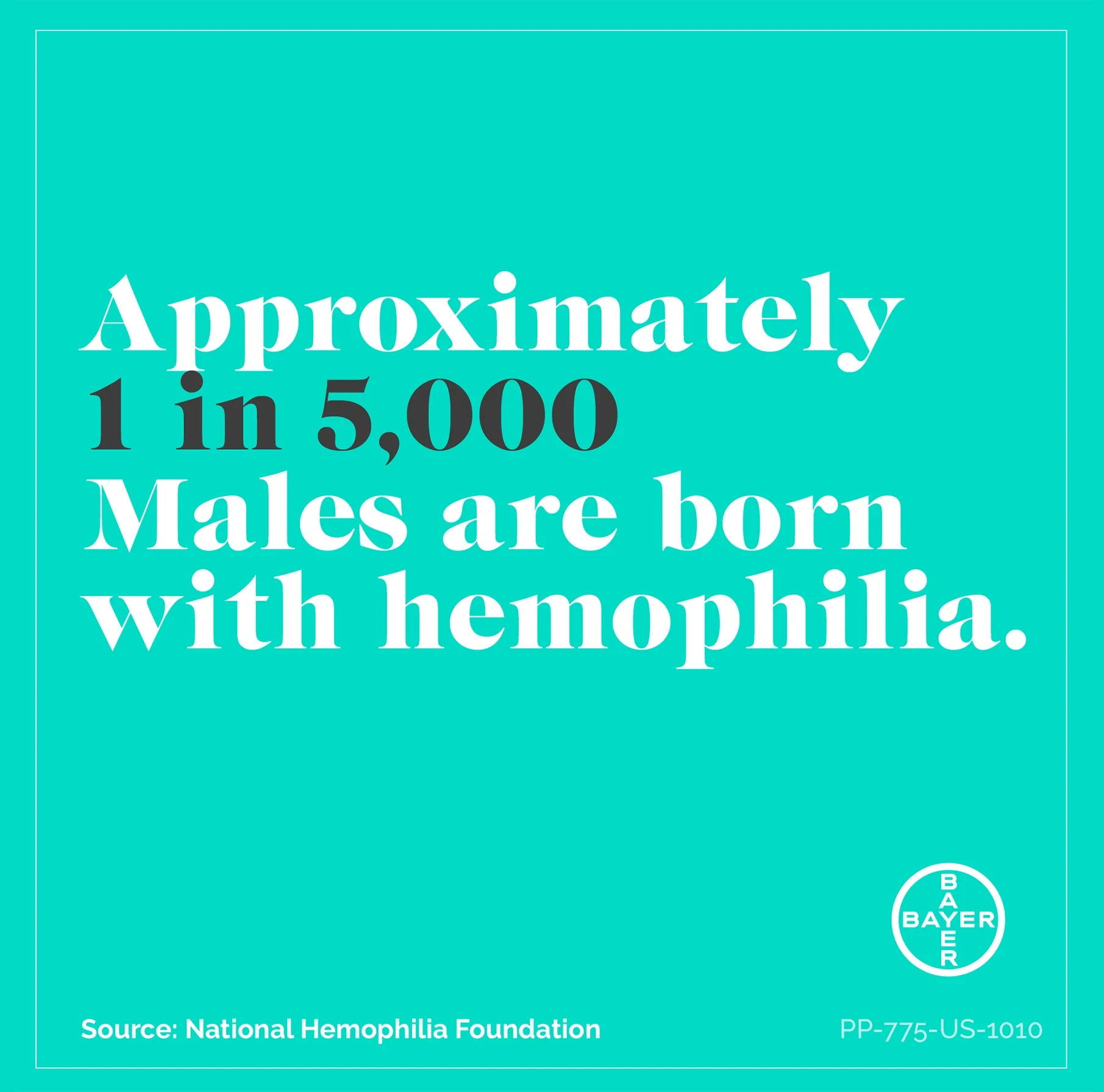 A social post with an education fact about hemophilia