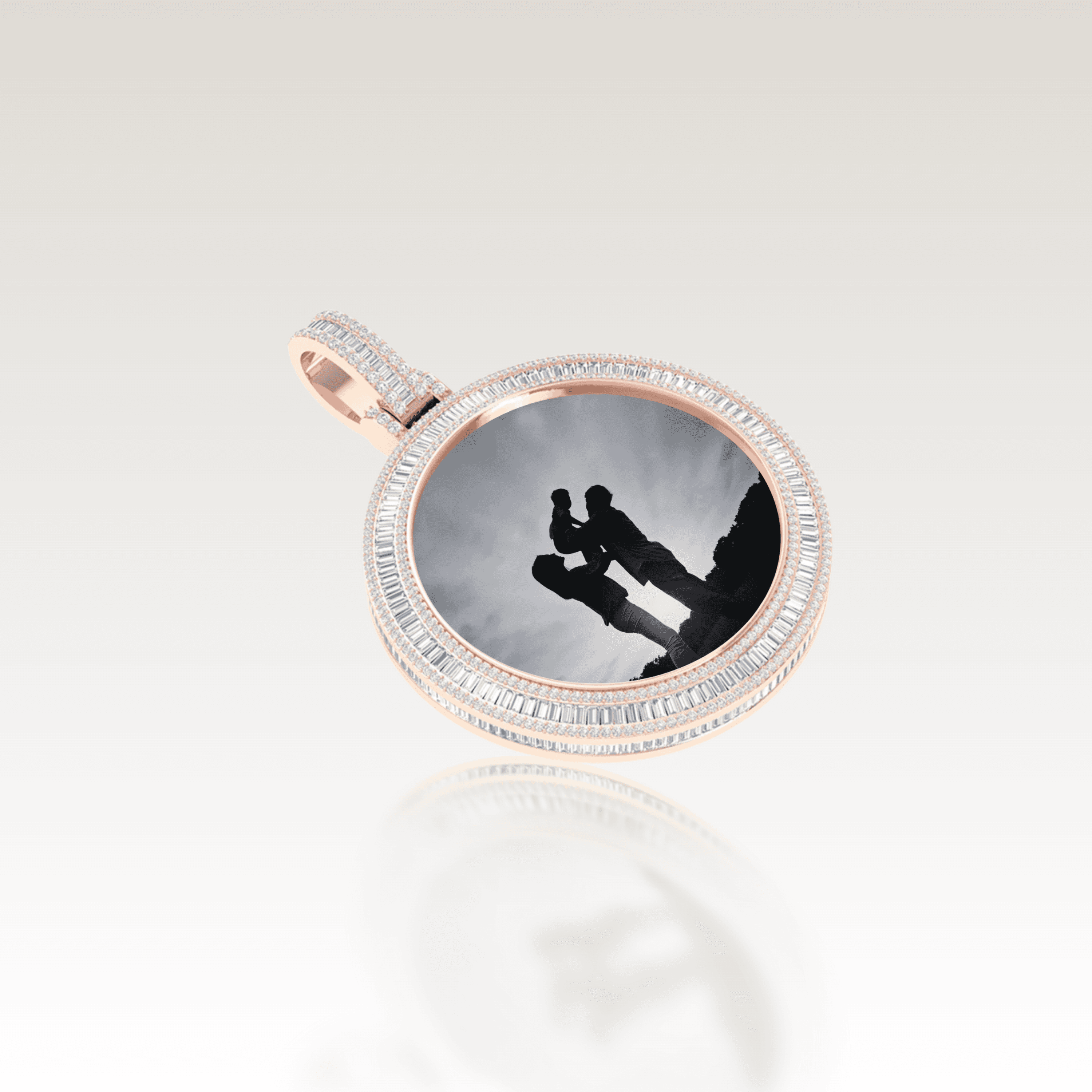 SAINT' Tennis Baguette Pendant image 3