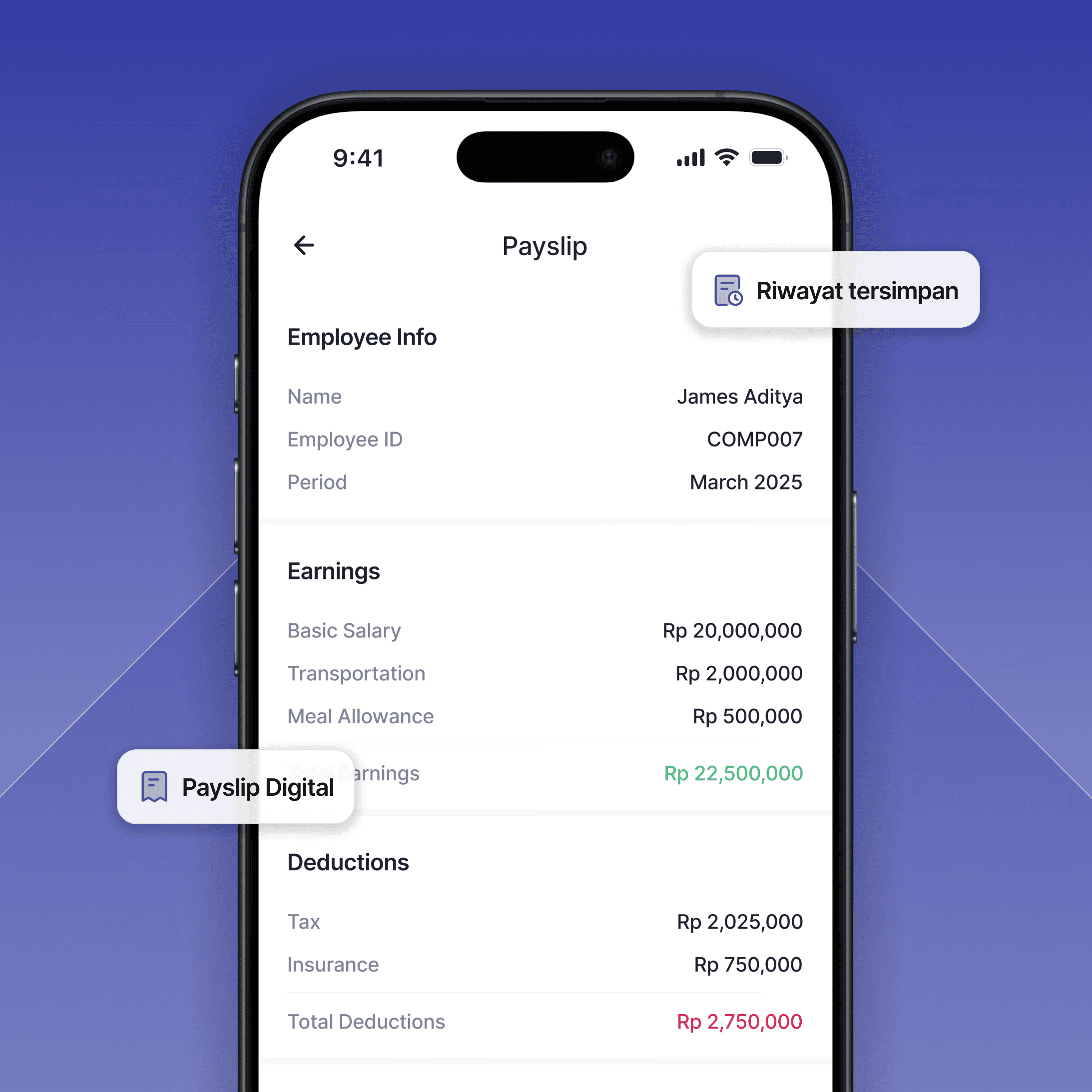 Fitur absensi online Absenly dengan selfie dan GPS untuk verifikasi lokasi serta waktu kehadiran real-time.