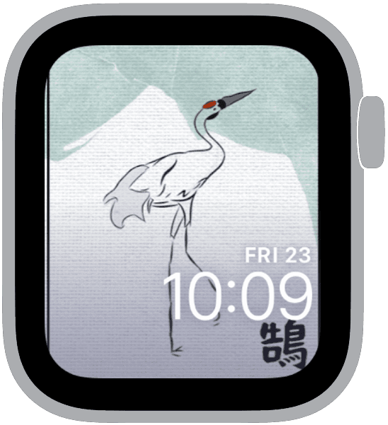an apple watch face from the japan collection
