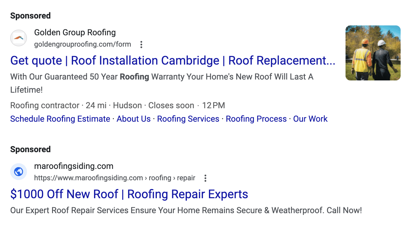 sponsored ads on google