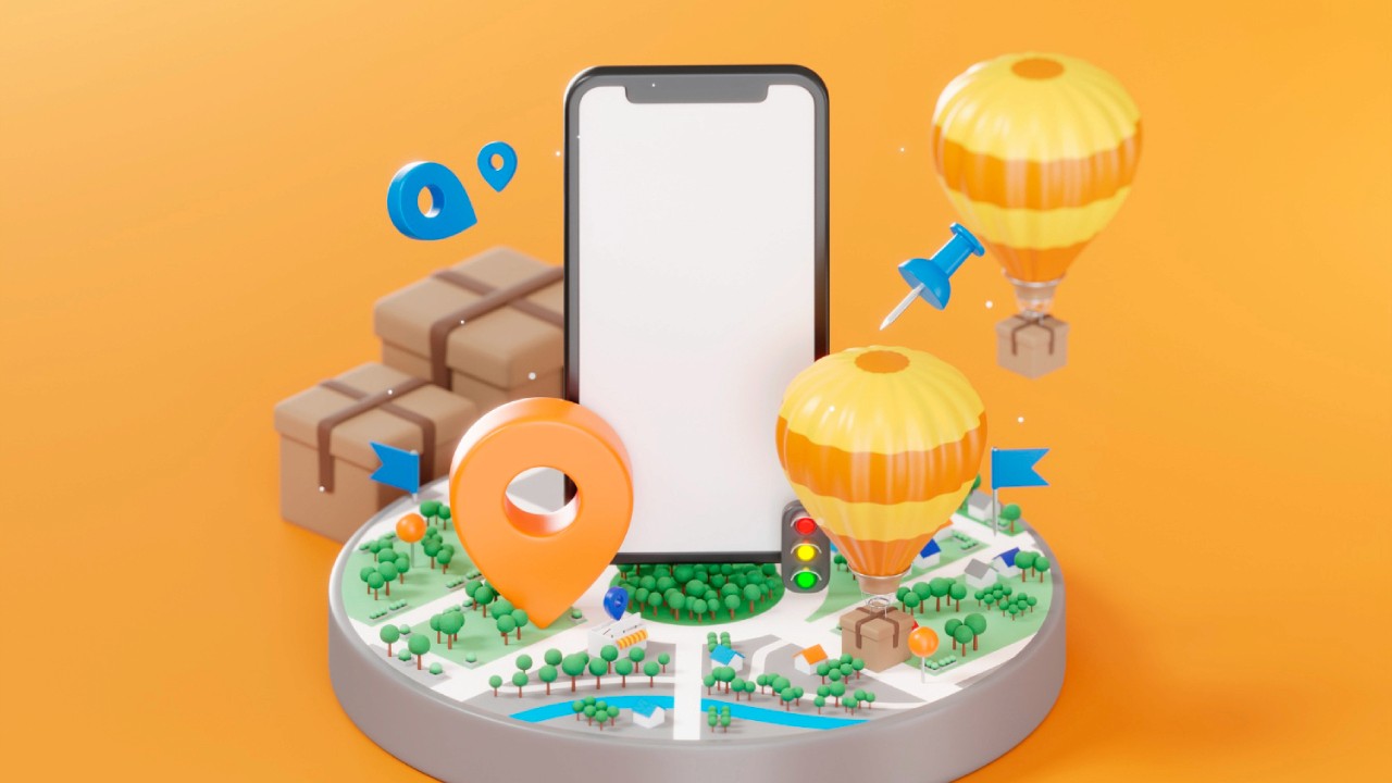 3D view of map