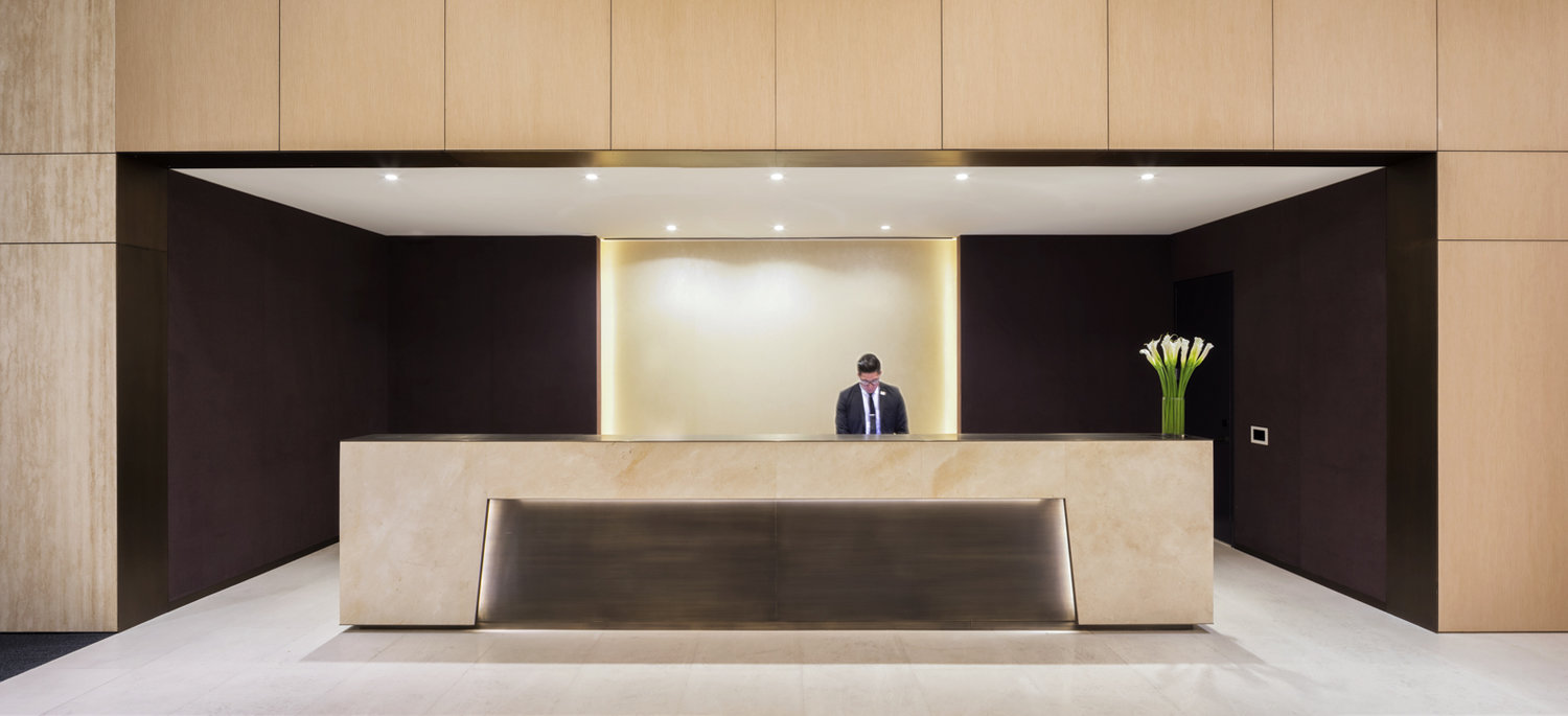 LA Metropolis reception desk interior