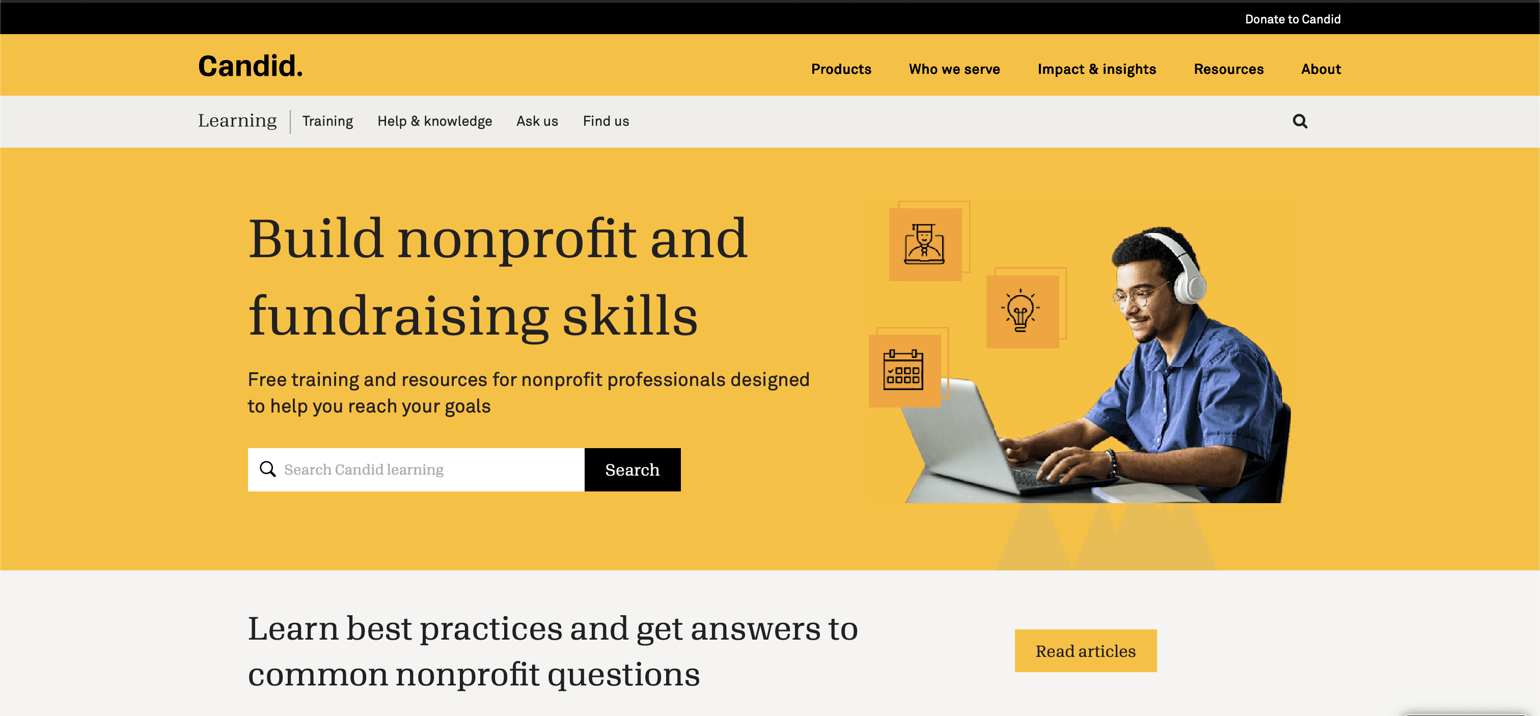 Candid learning homepage