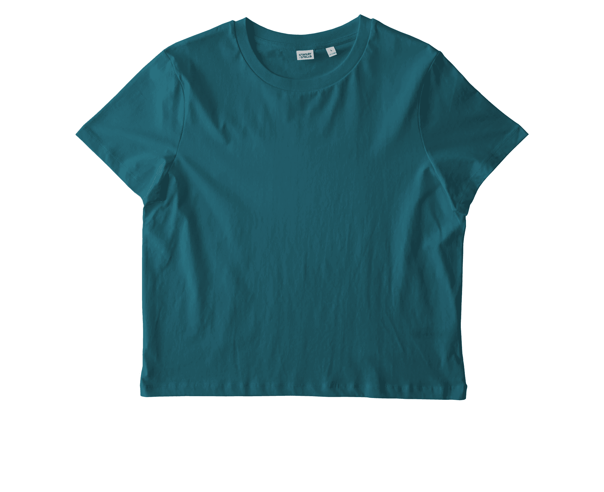 A turquoise Stanley/Stella Women’s Stella Muser Tee.