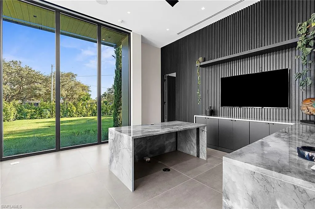 Home office with clean, modern design