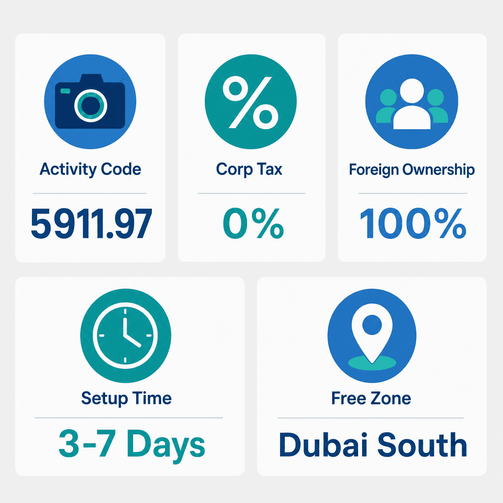 Infographic: Documentary Filming Business License in Dubai: Cost and Requirements