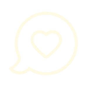 Bulle de dialogue contenant un cœur, représentant une réponse émotionnelle positive.