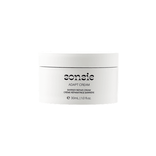 Sonsie Adapt Cream housed in a minimalist white 30ml VIVOMER jar. This retail-ready packaging delivers the premium feel and barrier performance of plastic without any petroleum derivatives.