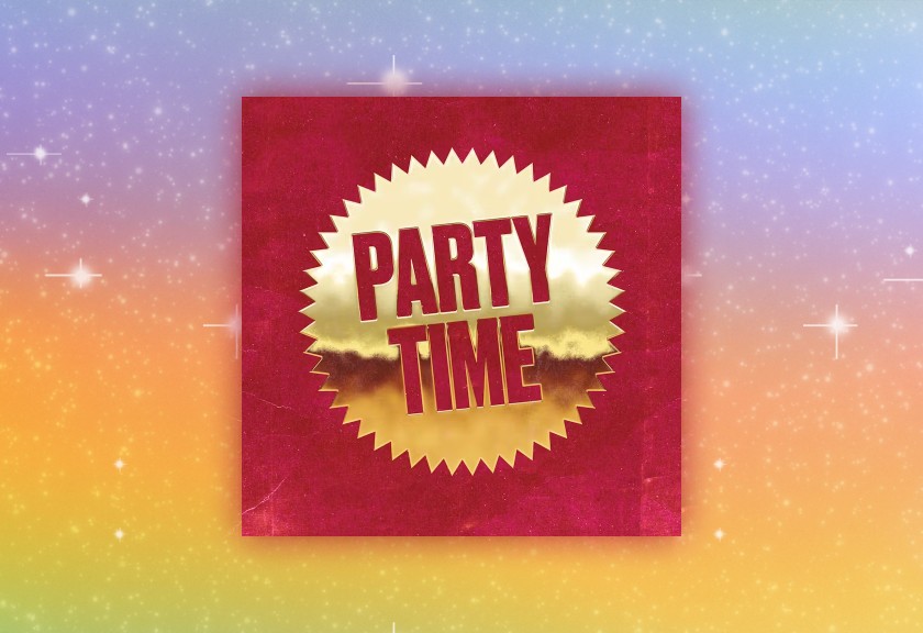 igital baby shower invitation with a dreamy pink and purple gradient background and a vintage-style “Baby Shower” card with a bow in the center.