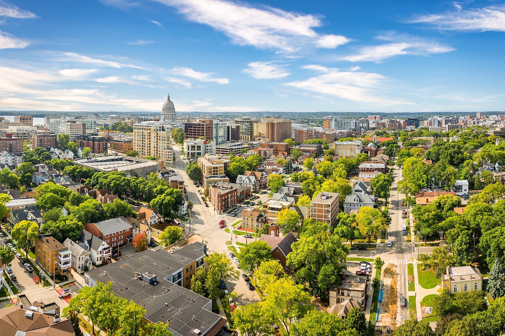 Skyline of Madison, Wisconsin, USA