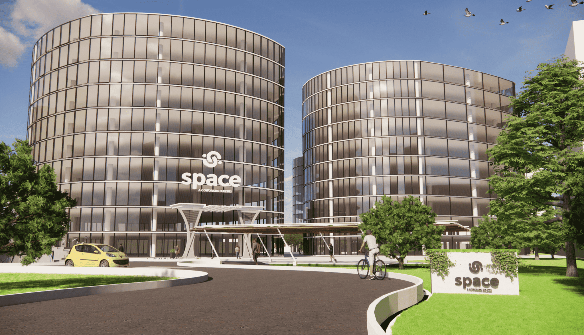 Two skyscrapers next to each other