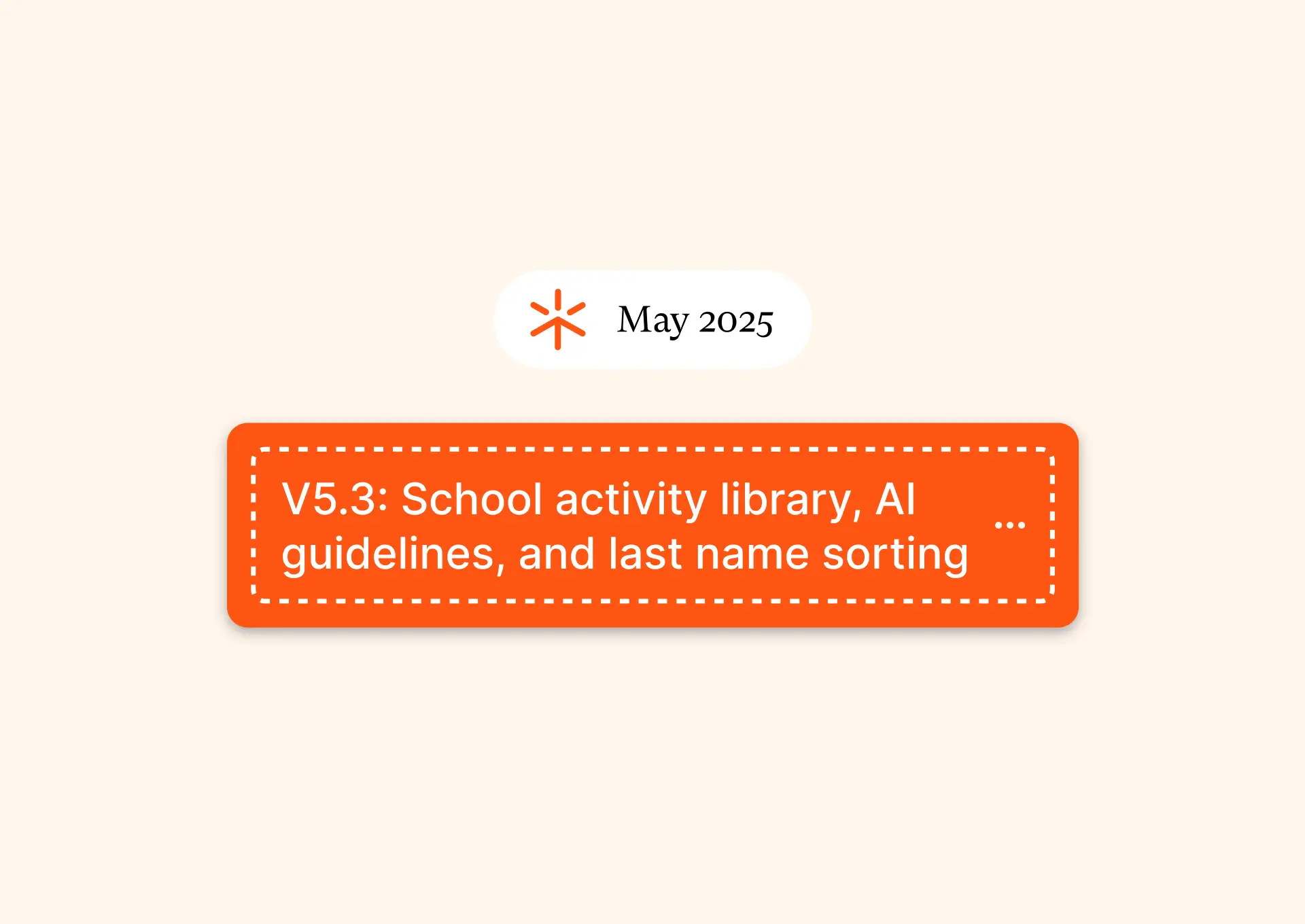 Image summarizing update showing the new school library, subject-based usage pie chart, sort sessions by last name, and mission and background settings.
