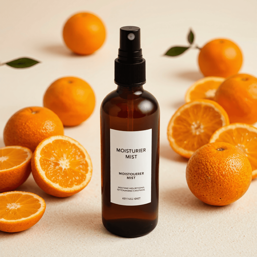 product photography of a bottle of moisturizer mist