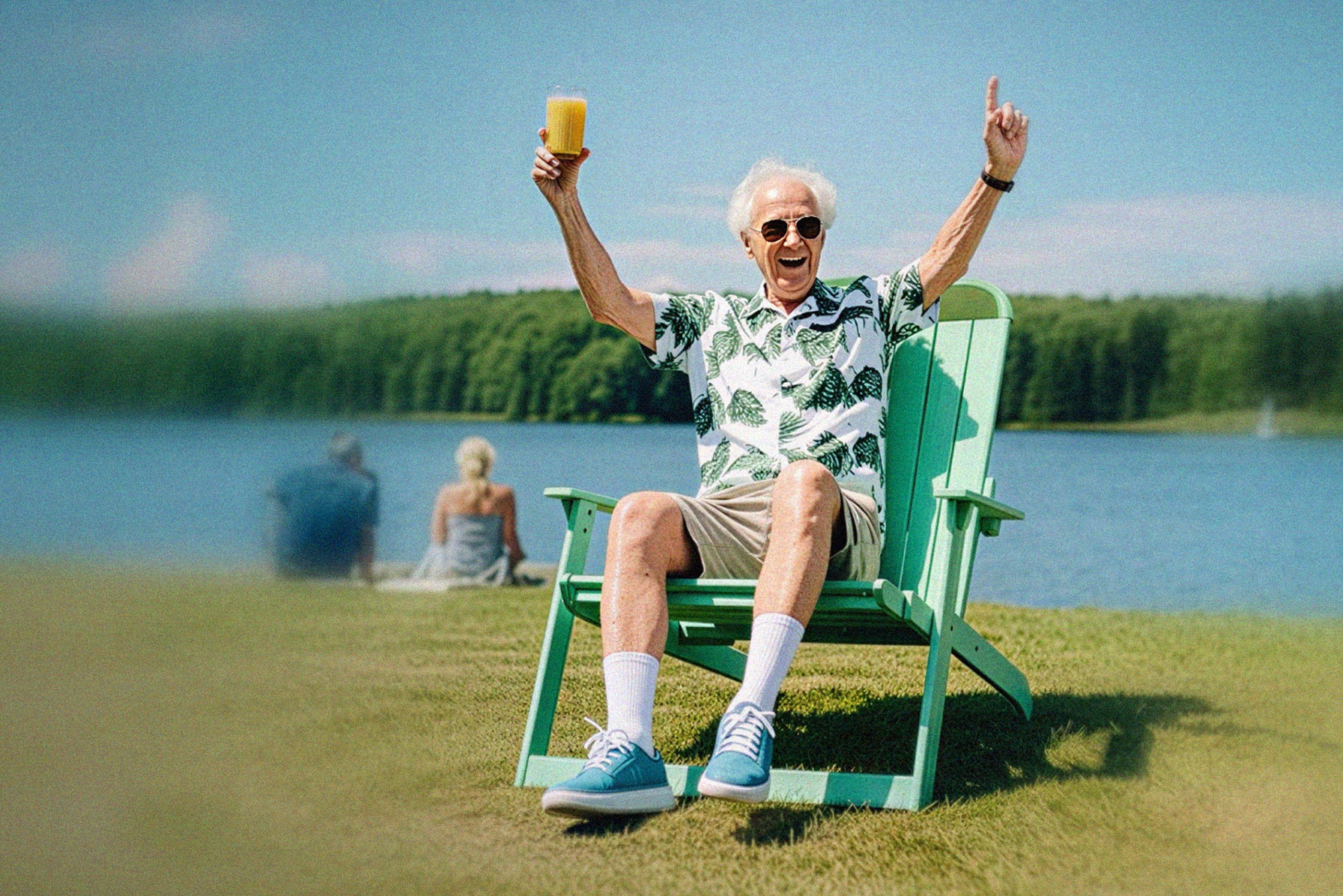 Happy old man celebrating finding private cover with Health Insurance Brokers