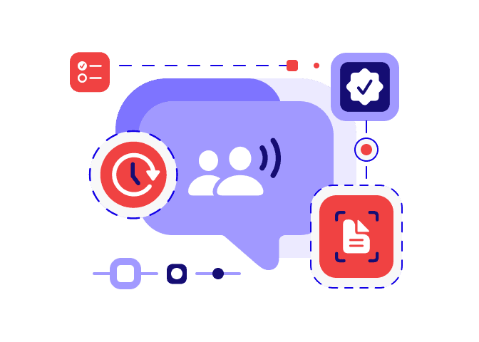 An illustration shows a message bubble with avatars and a few icons representing the Responsive IT Team.