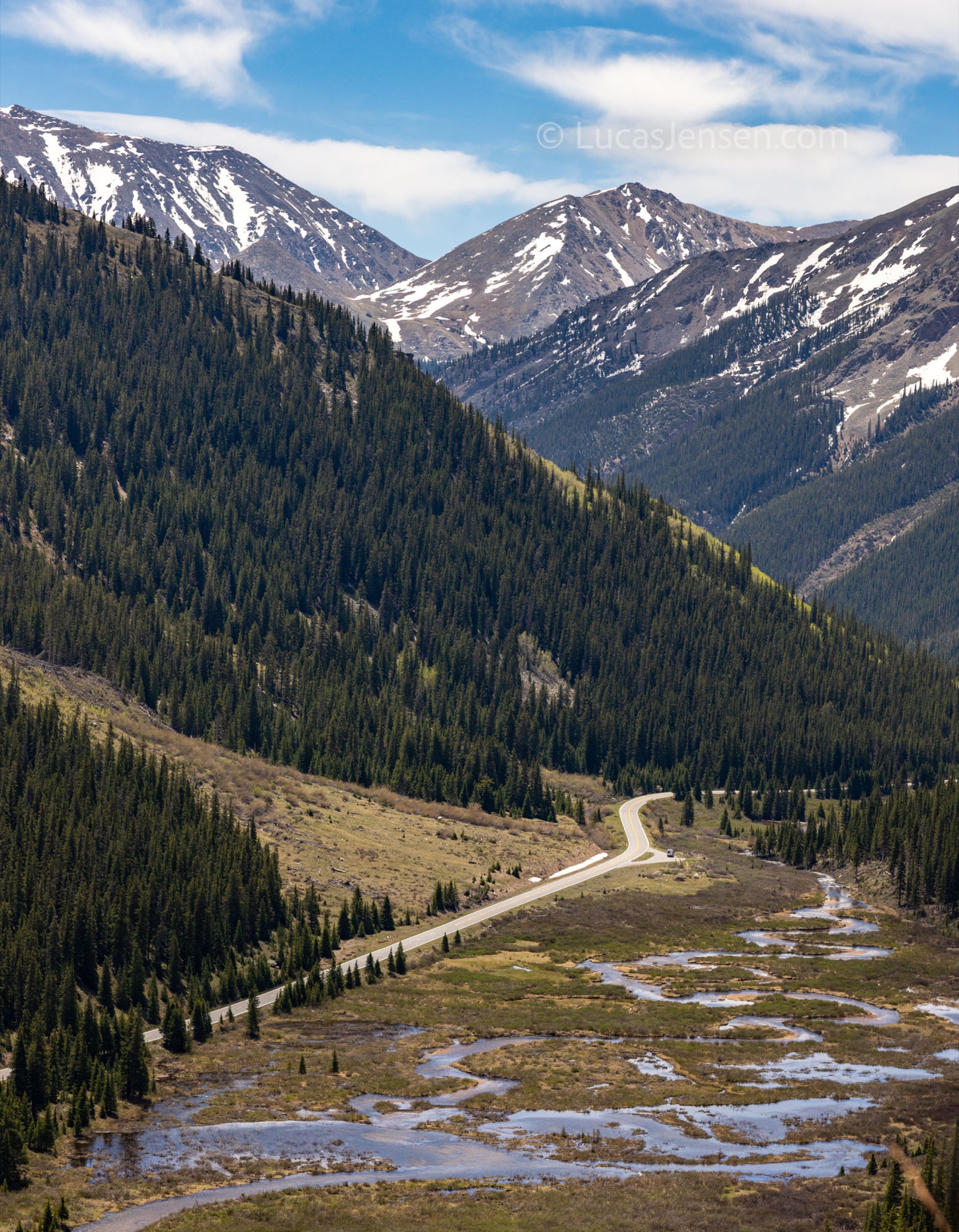 landscape photograph of mountains, water, desert, or coast by Lucas Jensen