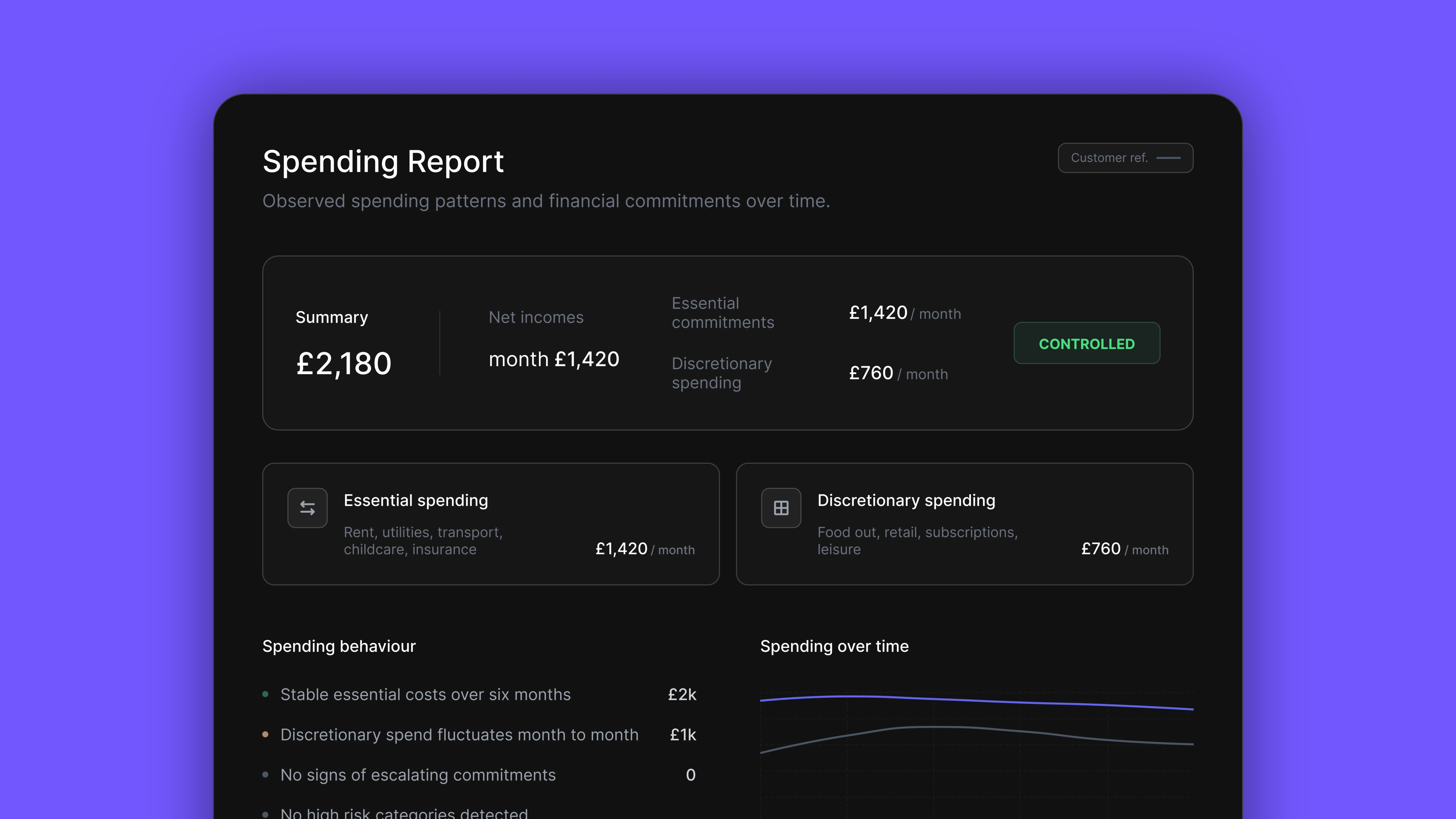 Spending report example