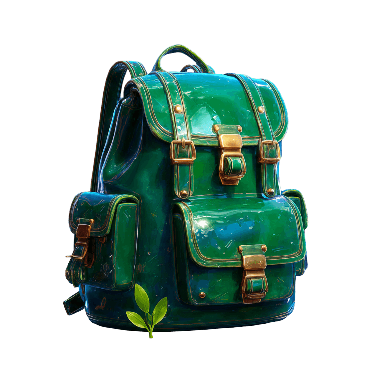 Green backpack image