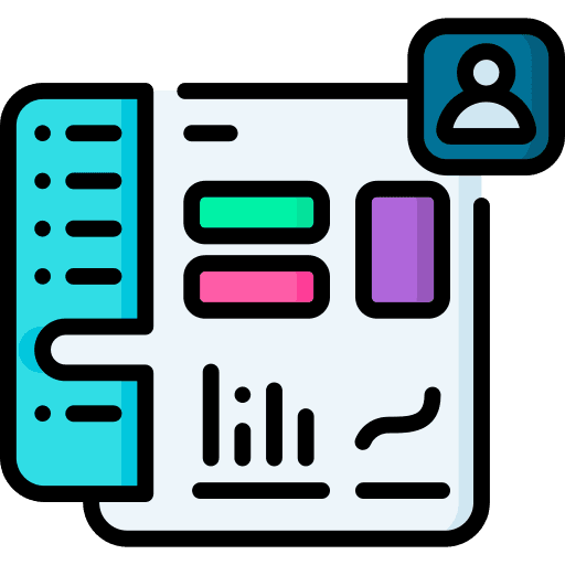 A smartphone with a black case is displayed vertically on a wooden stand against a black background. The screen shows a gradient from blue to yellow.