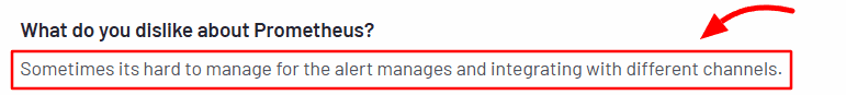 Prometheus Cons about hard to manage cons