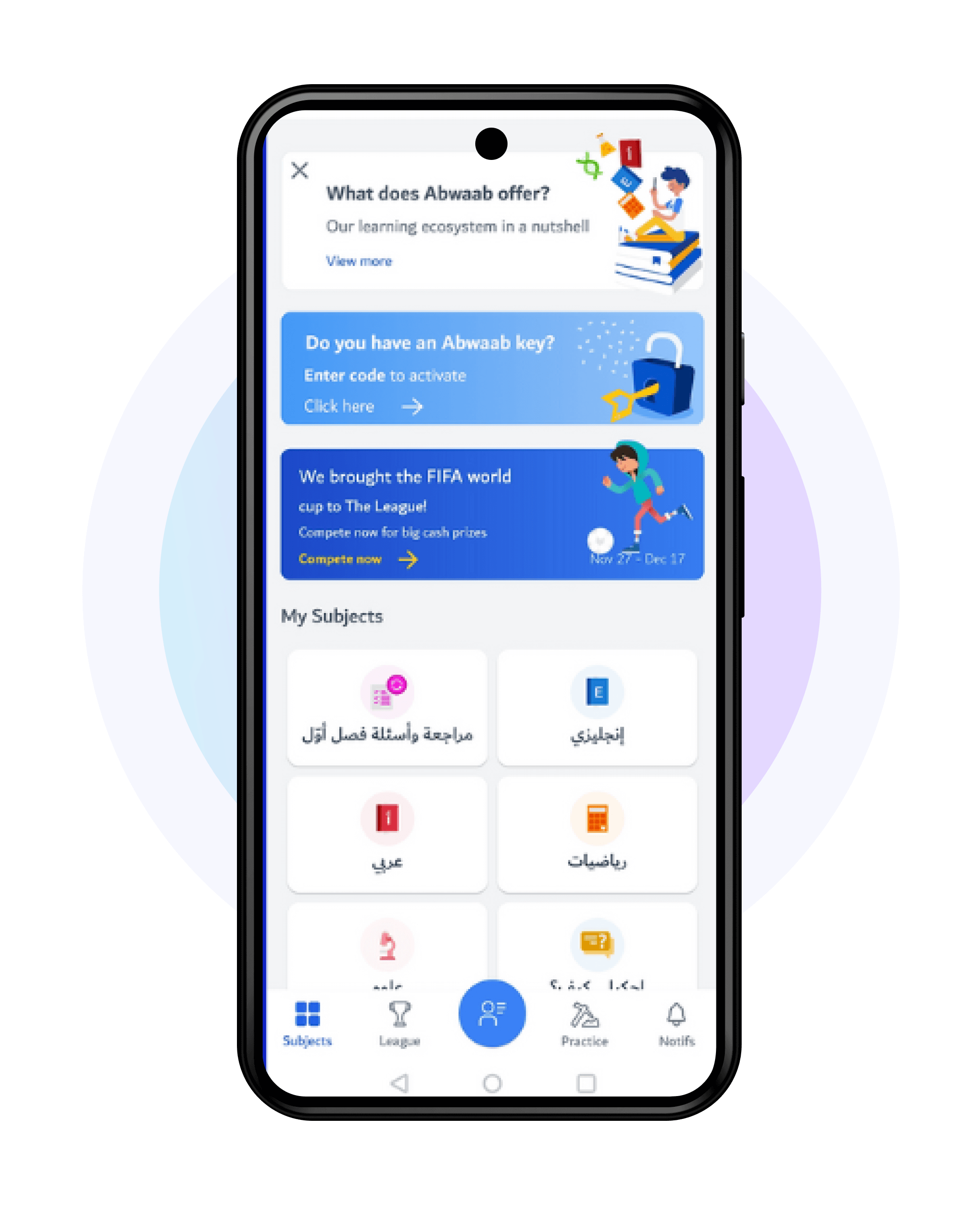 Edtech app dashboard