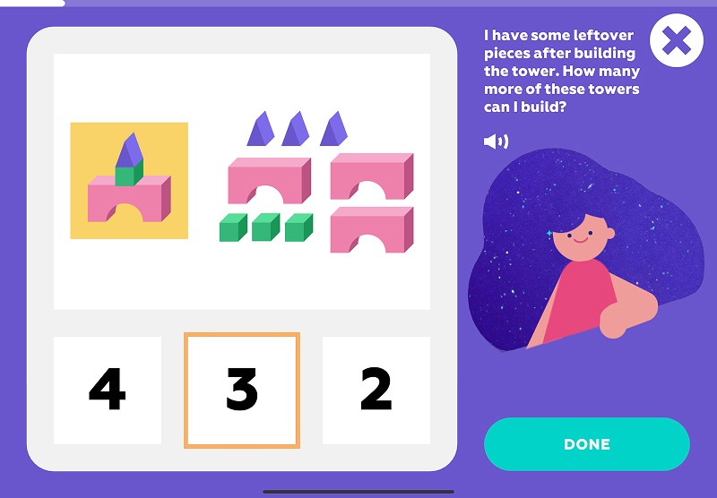 Make equal sets: distribute the blocks to build matching towers
