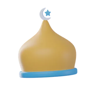 Free 3D mosque dome icon for Ramadan