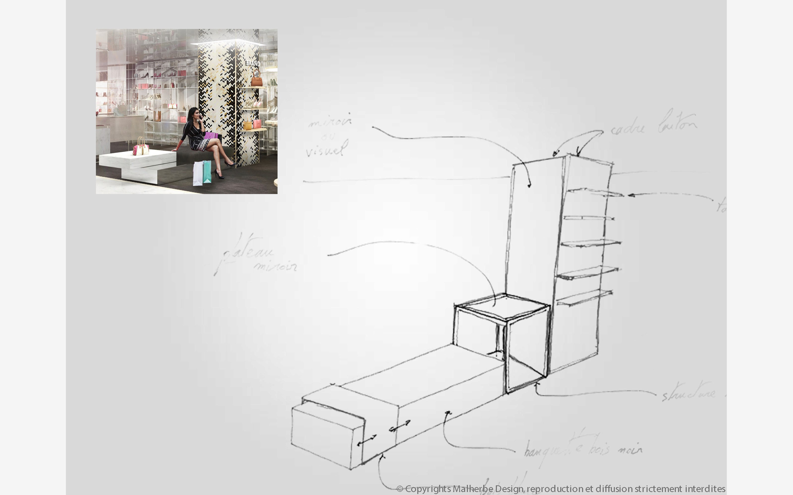 Aperçu d'un travail sur un mobilier