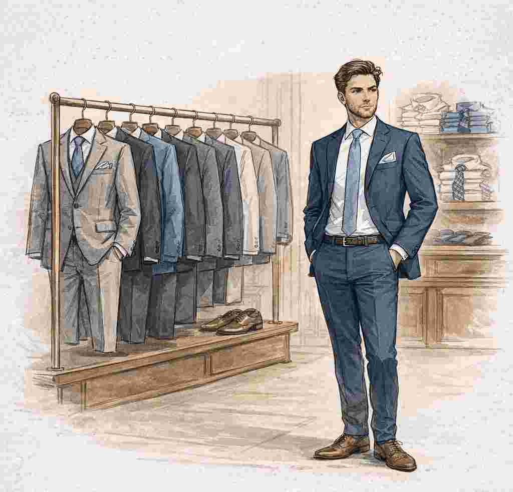 Rajzolt kép öltönyálasztásról