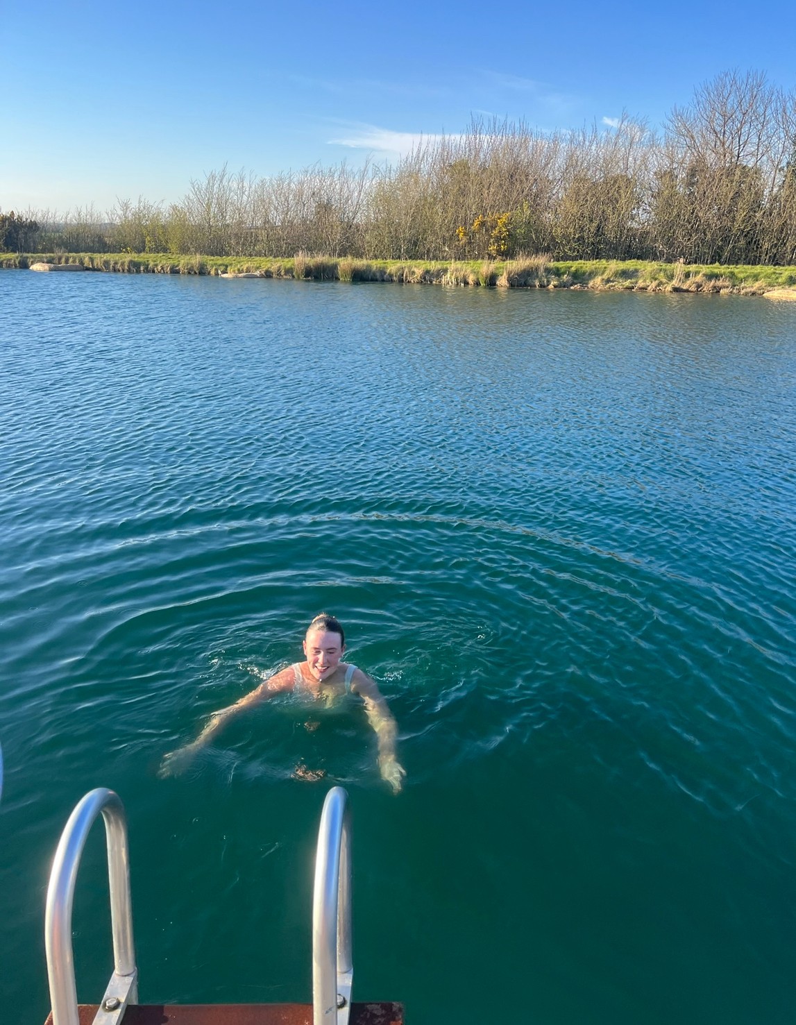 swimming in lake