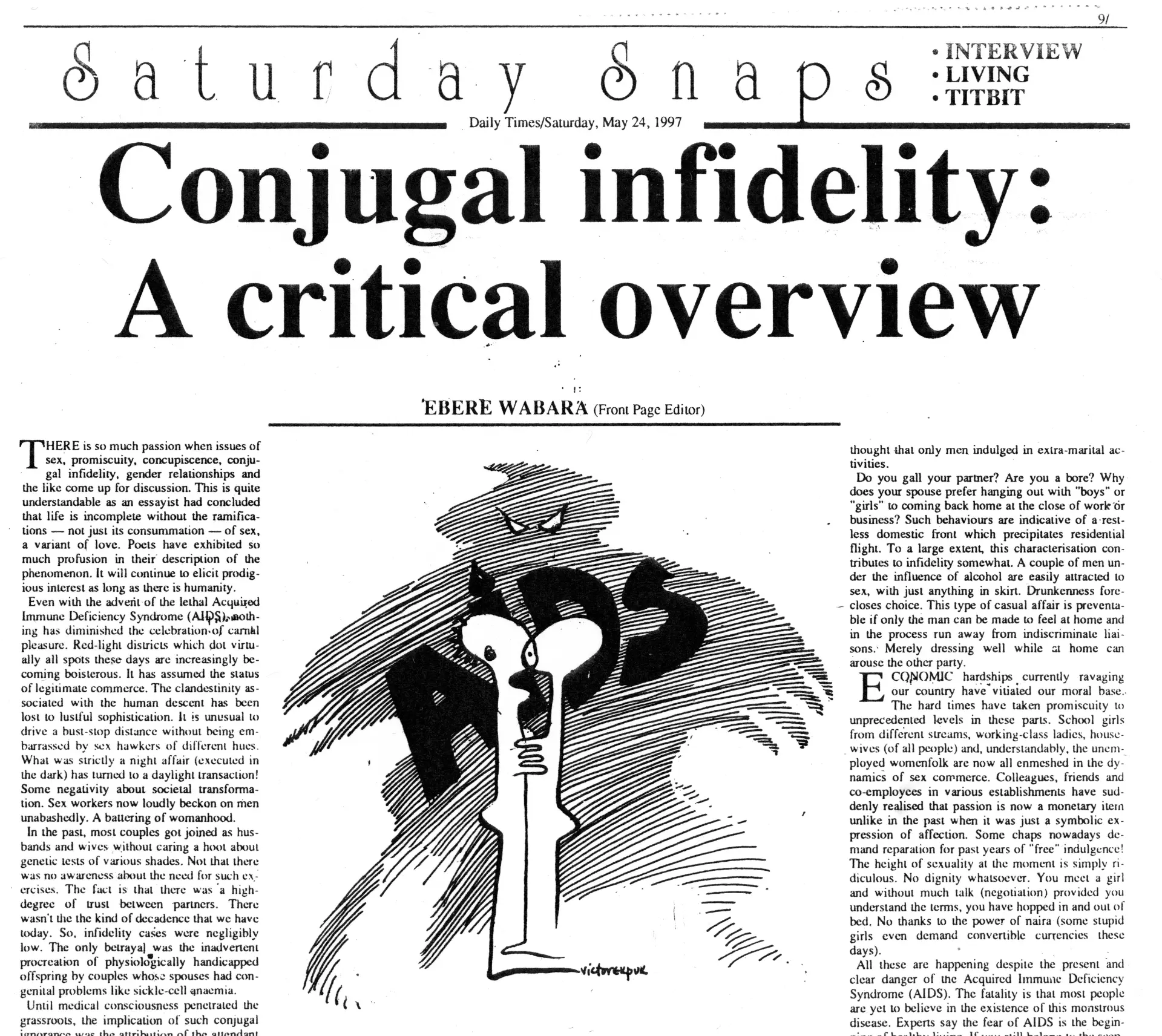 Victor Ekpuk Illustrations Daily Times newspapaer