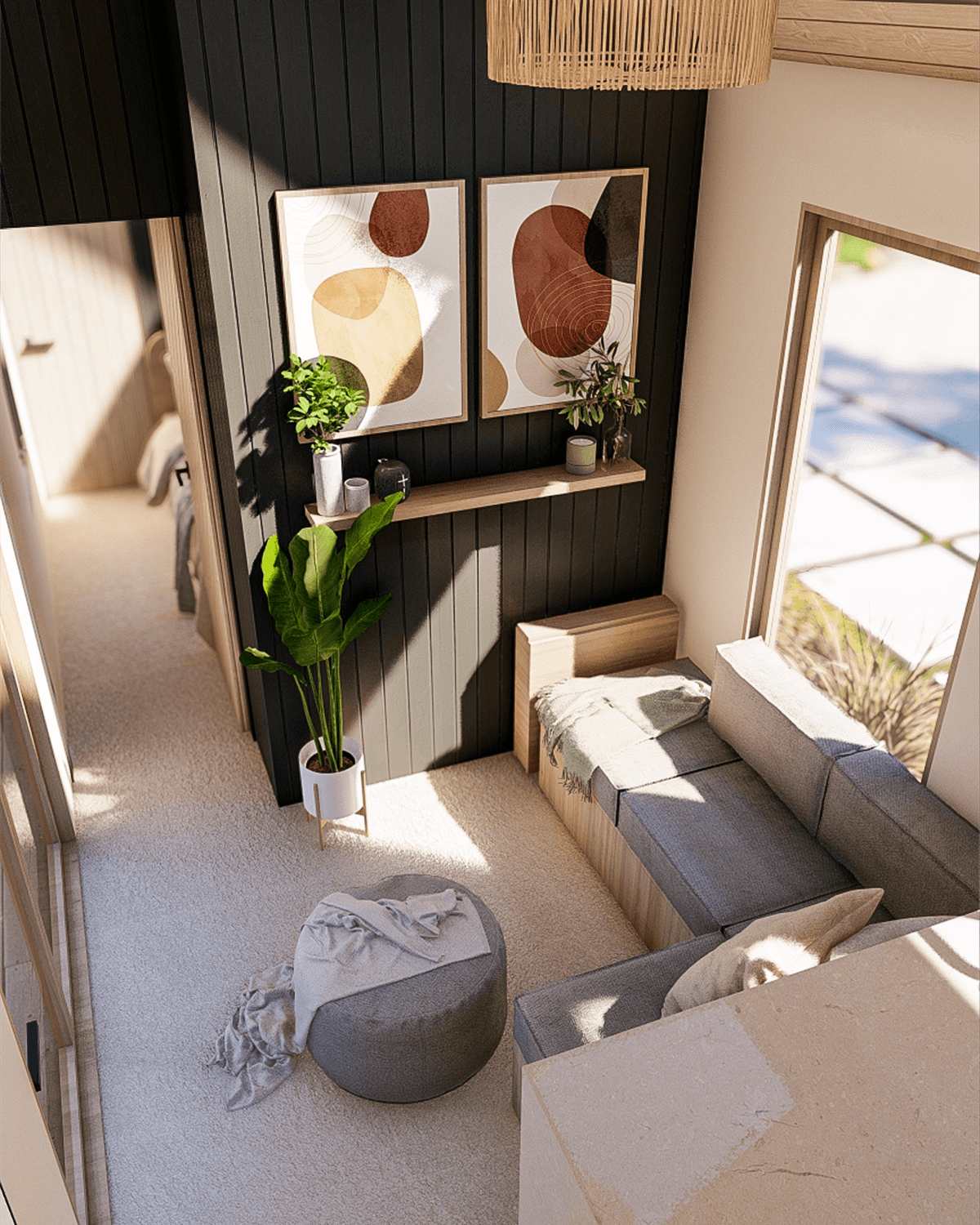 Alpine Haus 9m/30ft tiny house living room