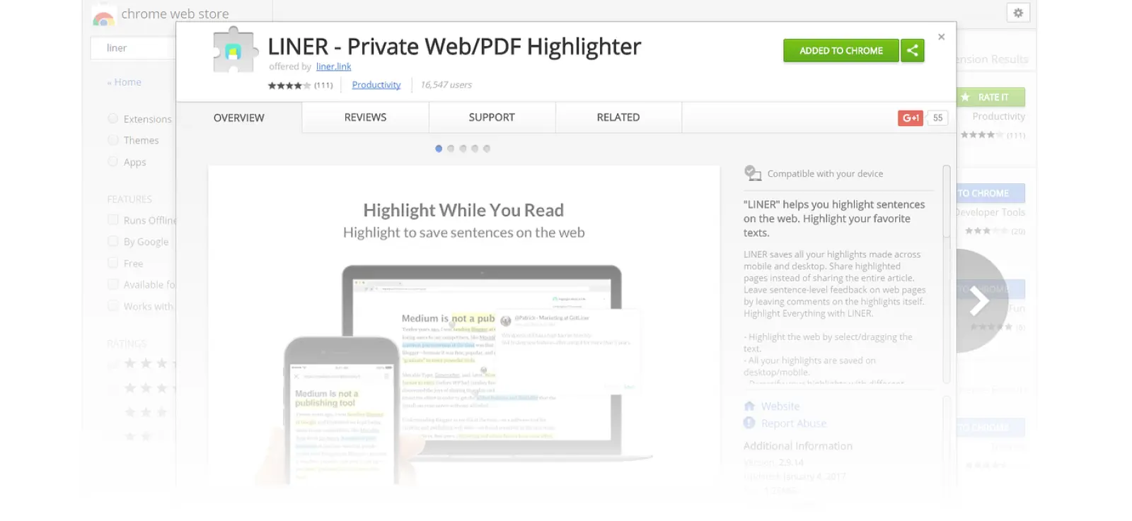 Liner PDF Highlighter Screenshot