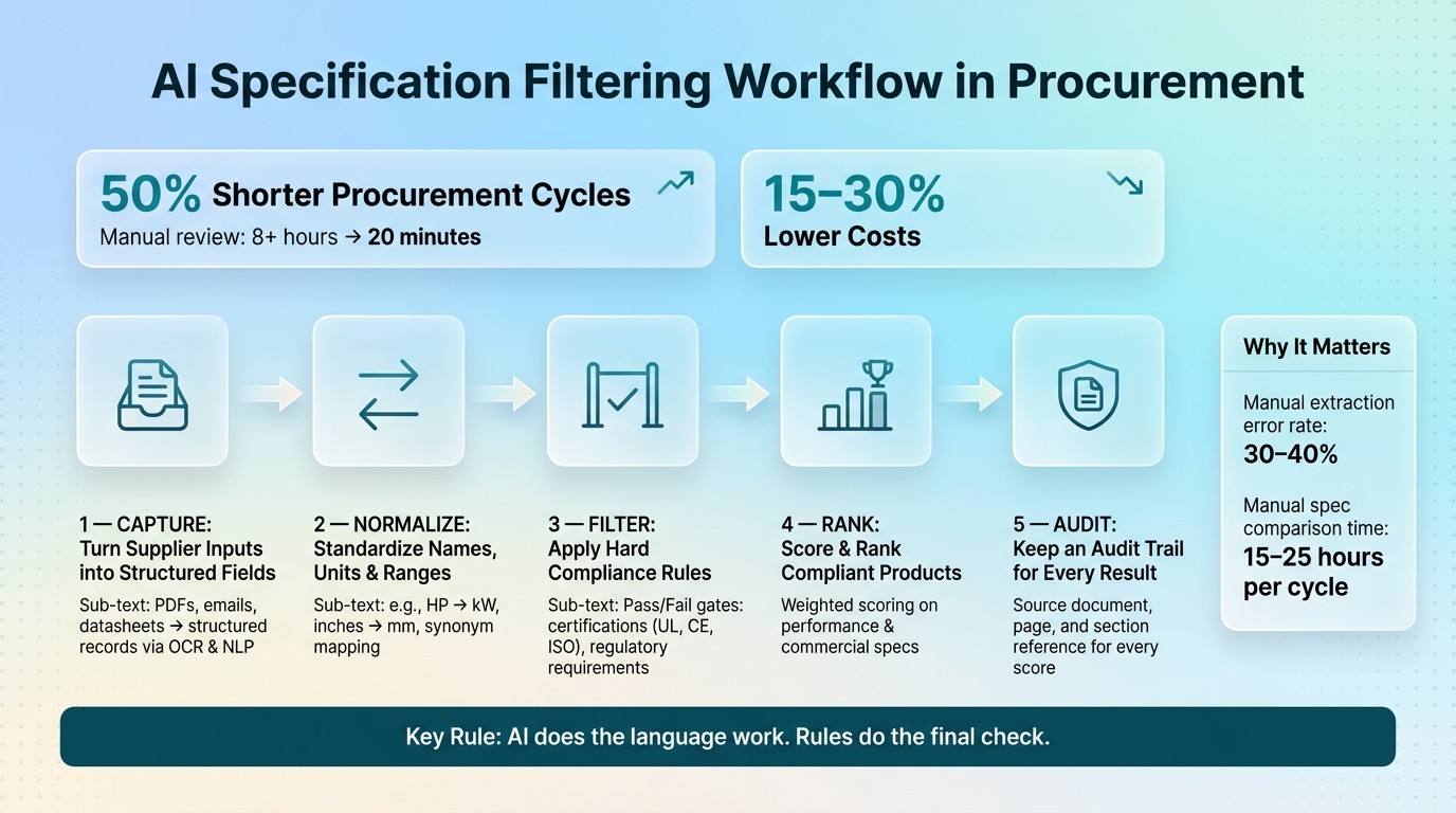 AI Specification Filtering Workflow in Procurement