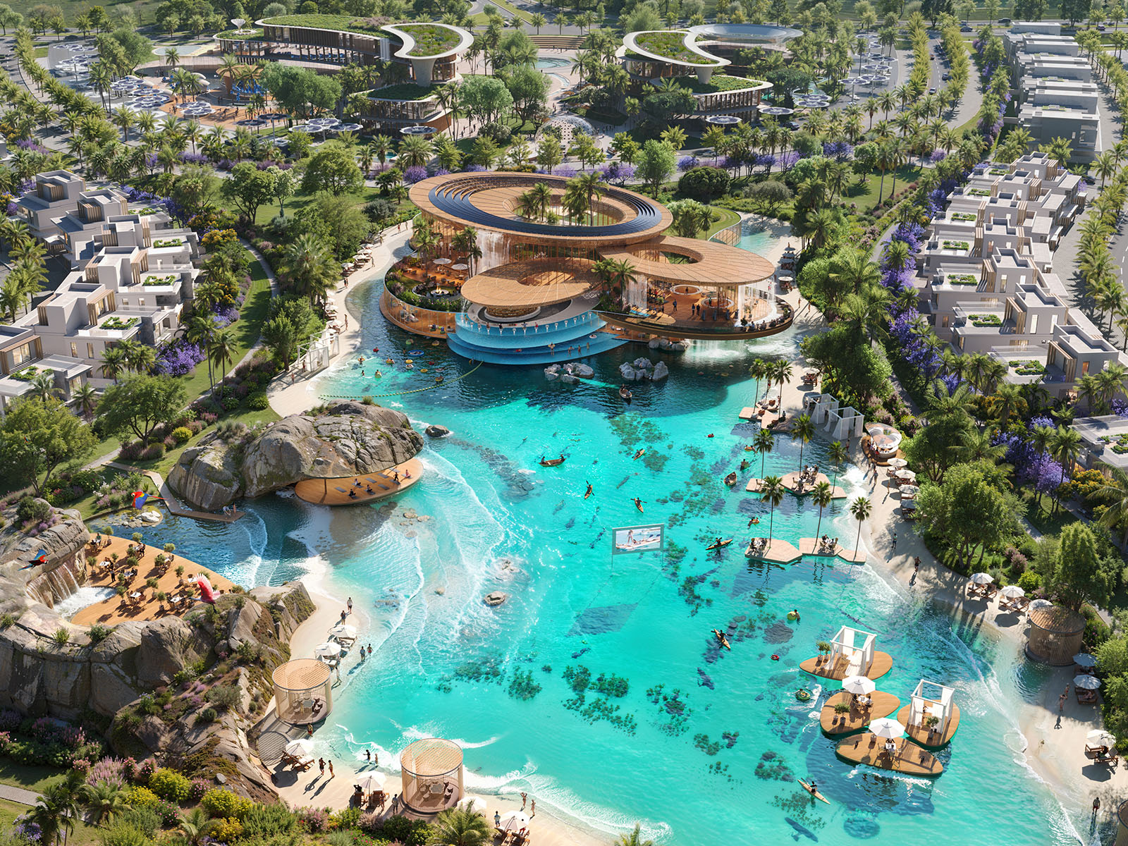  A view of the new Jumeirah Al Quoz Resort at Bermuda, Damac Islands 2, highlighting its sleek architecture 