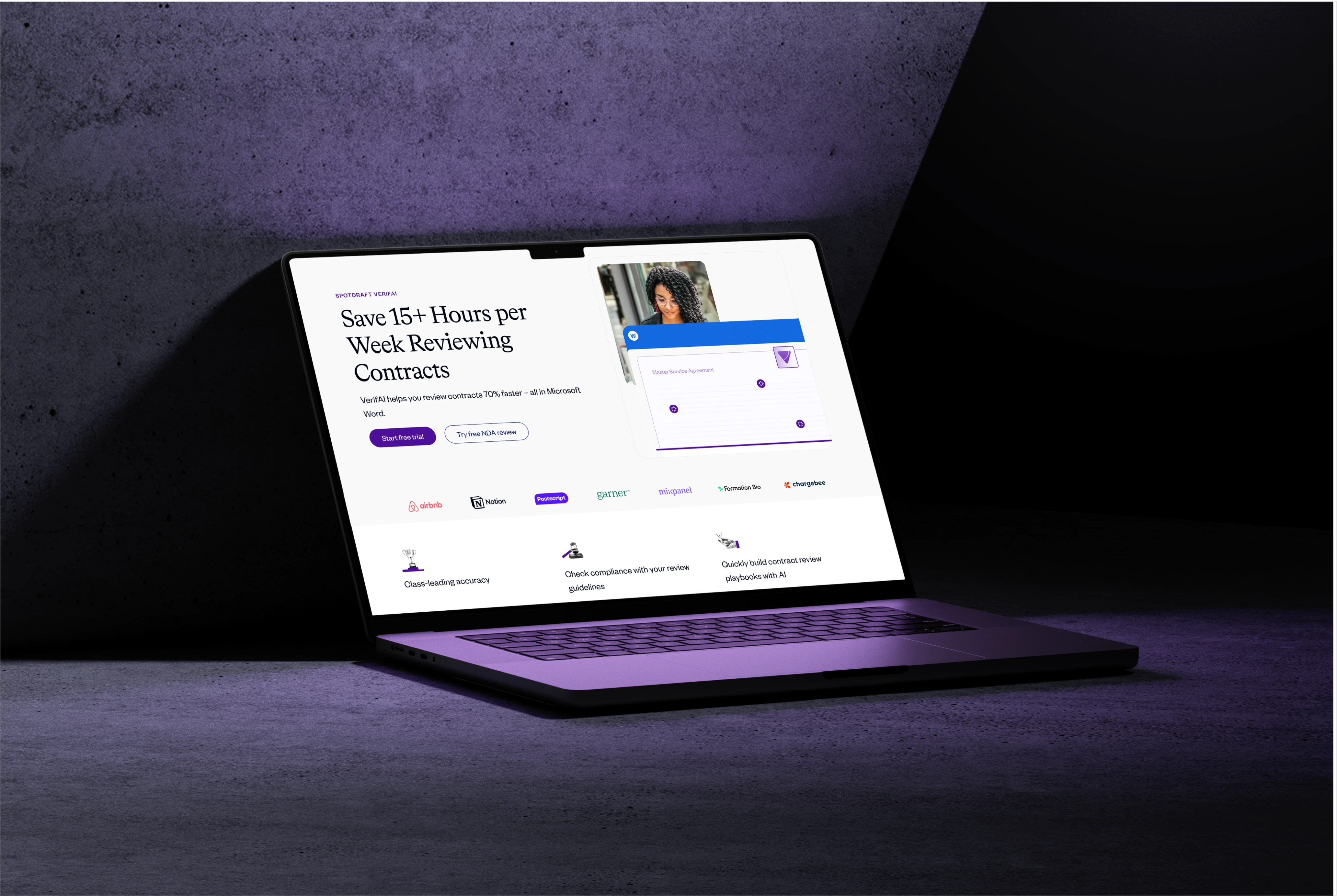 VerifAI website page design