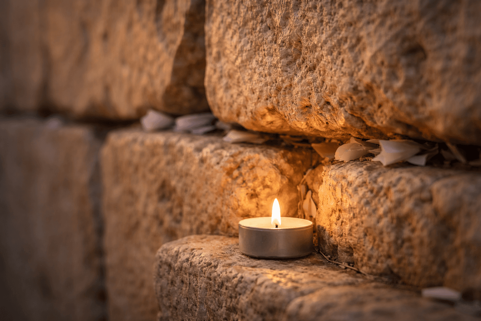 candlelight at the western wall