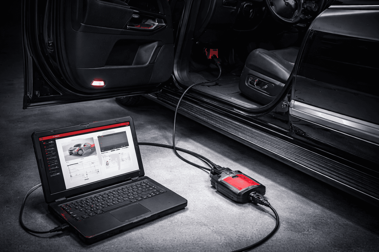 Vehicle event data recorder being extracted for crash analysis