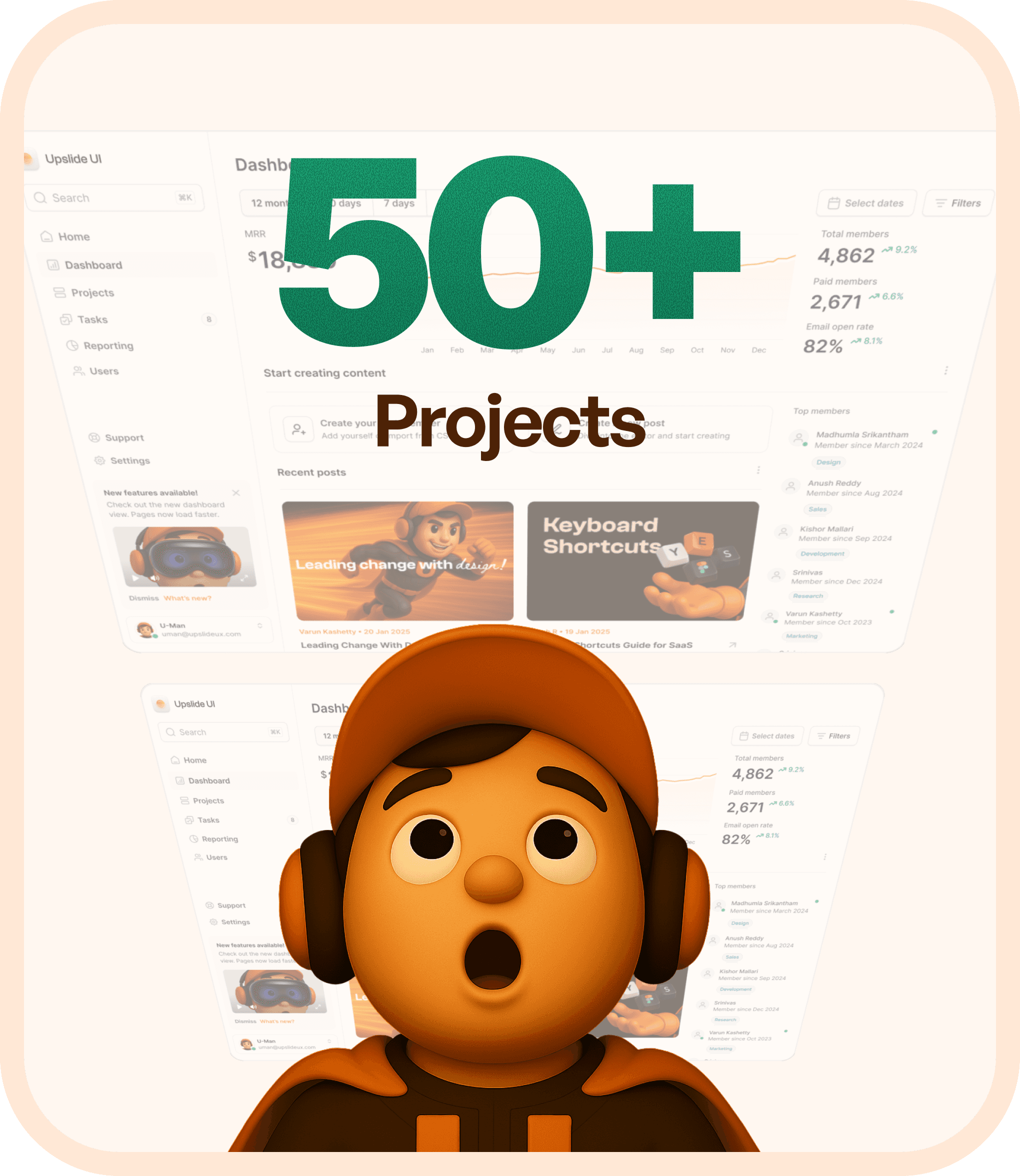 Business Impact 50+ Projects with mascot face expression